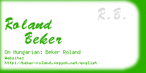 roland beker business card
